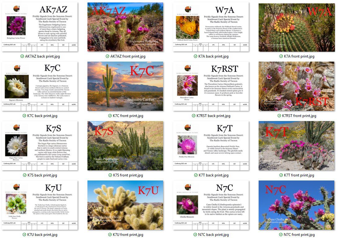 event qsl card examples